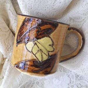 VTG 70s Otagiri Style Japan Speckled Stoneware Coffee Mug Plant Mom Dad Planter
